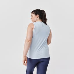 Thumbnail Áo thun không tay chạy bộ thoáng mát dry cho nữ xám DECATHLON kalenji mã 8666217 2