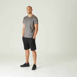 Thumbnail Áo thun tập fitness cotton nguyên chất 100 cho nam xám DOMYOS mã 960565 3