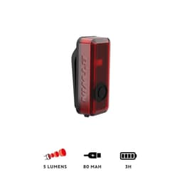 Thumbnail Đèn led usb gắn sau cho xe đạp cl 100 đỏ DECATHLON elops mã 8560549 1