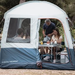 Thumbnail Lều cắm trại gia đình Arpenaz Base cho 6 người Xanh/Xám DECATHLON QUECHUA mã 8648391 1