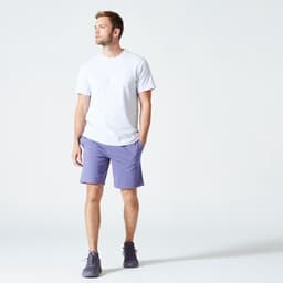 Thumbnail Áo thun tập fitness essentials 500 cho nam xám nhạt DECATHLON DOMYOS mã 8773496 2