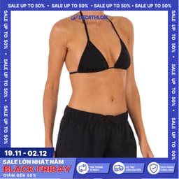 Thumbnail Quần short lướt ván tana cho nữ đen DECATHLON olaian mã 8486148 1