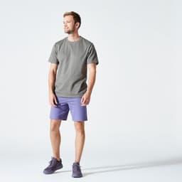 Thumbnail Áo thun tập fitness essentials 500 cho nam xám khaki DECATHLON DOMYOS mã 8773499 2