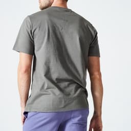 Thumbnail Áo thun tập fitness essentials 500 cho nam xám khaki DECATHLON DOMYOS mã 8773499 4