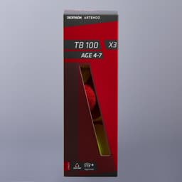 Thumbnail Hộp 3 bóng tennis tb100 đỏ DECATHLON artengo mã 8588568 1