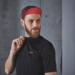 Thumbnail Áo jersey ngắn tay đạp xe đường trường essential cho nam đen DECATHLON triban mã 8569821 4