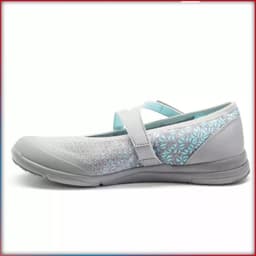 Thumbnail Giày pump ba lê đi bộ fitness pw 160 br'easy cho nữ xám ngọc lam DECATHLON newfeel mã 8550204 4