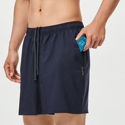 Thumbnail Quần short tập fitness fst 100 cho nam xanh navy DECATHLON DOMYOS mã 8529981 2