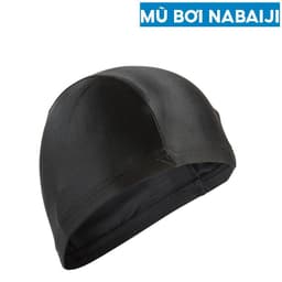 Thumbnail Mũ bơi vải DECATHLON NABAIJI không chống thấm nước đen 2