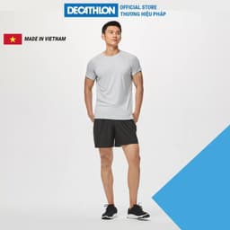 Thumbnail Quần short thể thao cho nam tập gym fitness DOMYOS fst100 có túi đen 8506243 3