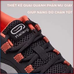 Thumbnail Giày thể thao nữ DECATHLON run active grip màu xám san hô 4