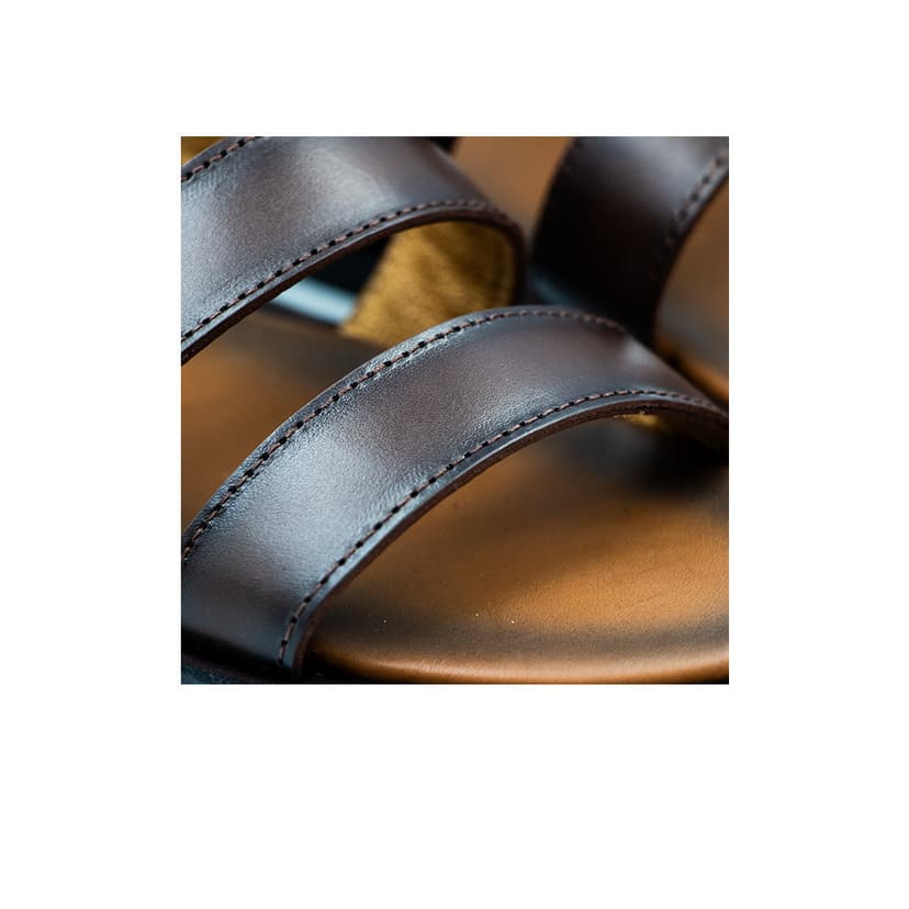 Ảnh -Dép Sandal Nam Da Bò Quai Ngang Cao Cấp Tomoyo TMS10502 4