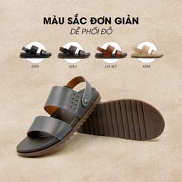 Thumbnail -Giày/Dép Sandal Nam Da Bò Nappa Đế có Rãnh Chống Trượt TMS30200 4