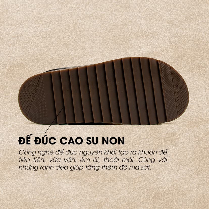 Ảnh -Giày/Dép Sandal Nam Da Bò Nappa Đế có Rãnh Chống Trượt TMS30103 3