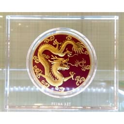 Thumbnail Quà Tặng Mỹ Nghệ Phủ Vàng 24K ( Chặn Giấy) PRIMA ART - Rồng Vinh Hiển - Size 10x12cm - DGS-0029-01 2
