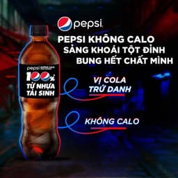 Thumbnail [HỎA TỐC]Thùng 24 Chai Nước Ngọt Có Gaz Pepsi Không Calo (390ml /chai) 1