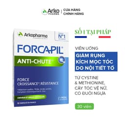Thumbnail Combo 2 hộp Viên uống giúp giảm rụng, kích thích mọc tóc Arkopharma Forcapil Anti-chute 30 viên/hộp 2
