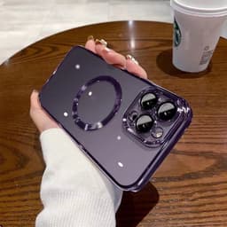 Thumbnail Ốp Điện Thoại từ tính Silicon Trong Suốt KOLEAD P41 Có viền và Vòng Kim Loại Sang Trọng Cho iphone 12 13 14 Pro Max plus 4