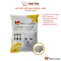 Thumbnail Cát Vệ Sinh Cho Mèo Max Clean Dùng Máy Dọn Phân Mèo, Khay Vệ Sinh Hương CHANH 4Kg Siêu Vón Siêu Ít Bụi 2
