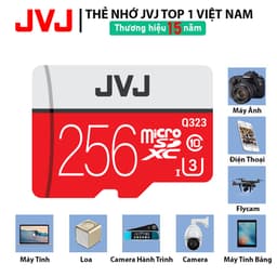 Thumbnail Thẻ nhớ 256Gb 128Gb 64Gb 32Gb JVJ PRO Chuẩn U3 Class 10–chuyên cho CAMERA, Điện thoại, Máy ảnh- BẢO HÀNH 9 năm 1 đổi 1 2