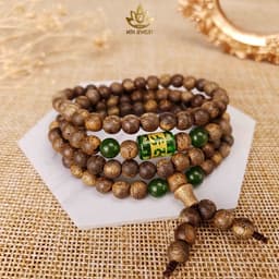 Thumbnail Vòng Tay Trầm Hương Ngũ Bảo Trợ Mệnh - Chuỗi Tràng Hạt 108 Mix Đá & LU THỐNG (Không Chặn Bạc) Mùi Dịu Nhẹ | MTH JEWELRY 2