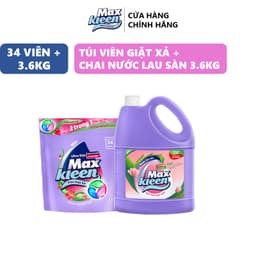 Thumbnail Combo Túi Viên Giặt Xả MaxKleen (34 viên/túi) + Chai Lau sàn MaxKleen Ngàn hoa ngọt ngào 3.6kg/chai 2