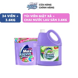 Thumbnail Combo Túi Viên Giặt Xả MaxKleen (34 viên/túi) + Chai Lau sàn MaxKleen Ban mai thanh mát 3.6kg/chai 2