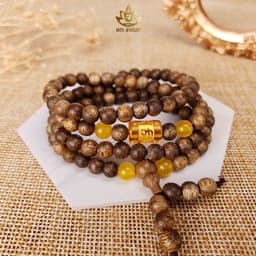 Thumbnail Vòng Tay Trầm Hương Ngũ Bảo Trợ Mệnh - Chuỗi Tràng Hạt 108 Mix Đá & LU THỐNG (Không Chặn Bạc) Mùi Dịu Nhẹ | MTH JEWELRY 3