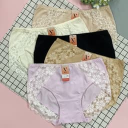 Thumbnail Quần lót nữ cotton Nhật Vicci 103 dáng lưng vừa, viền ren mềm mịn, kháng khuẩn 1