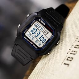 Thumbnail Đồng Hồ Casio Nam Điện Tử W-800H-1AVDF Mặt Vuông Dây Cao Su Chính Hãng 2