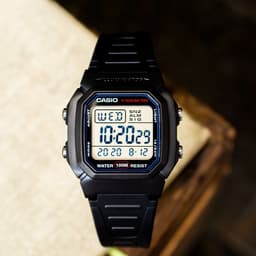 Thumbnail Đồng Hồ Casio Nam Điện Tử W-800H-1AVDF Mặt Vuông Dây Cao Su Chính Hãng 3