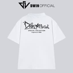 Thumbnail Áo polo nam nữ brand in Dwin SIGNATURE cổ bẻ vải cá sấu basic form rộng tay lỡ unisex oversize 3