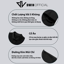 Thumbnail Áo polo nam nữ in brand Dwin tee cổ bẻ basic form rộng phông tay lỡ unisex oversize 2