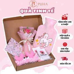 Thumbnail Quà tặng 8/3 có túi chườm bụng kinh nóng lạnh đa năng chăm sóc bạn gái Puha 1000ml 1