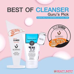 Thumbnail Sữa rửa mặt trắng da và tạo bọt Beauty Buffet Scentio Milk Plus Whitening Q10  Facial Foam 50ml 2
