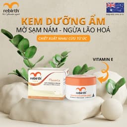 Thumbnail Kem dưỡng ẩm mờ nám, chống lão hoá nhau thai cừu Rebirth Placenta & Vitamin E (100ml) 2