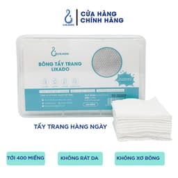 Thumbnail Bông tẩy trang Likado hộp 400/600 miếng kích thước (6cmx5cm) 1