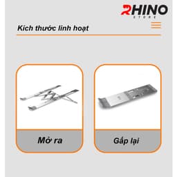 Thumbnail Giá đỡ Laptop, macbook, ipad tản nhiệt Rhino KL102, kệ đỡ máy tính nhôm cao cấp, gấp gọn 4