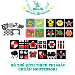 Thumbnail Bộ Thẻ Kích Thích Thị Giác Giúp Bé Phát triển Toàn Diện [Chuẩn Phương Pháp Montessori, Loại Decal Dán và Thẻ Gấp] 1