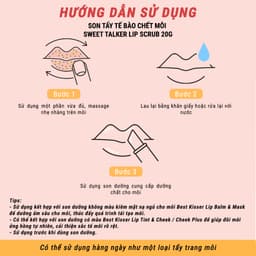 Thumbnail Bộ đôi làm sạch, dưỡng ẩm sâu, tạo sắc hồng cho môi BareSoul Lip Tint & Cheek 10g +  Sweet Talker Lip Scrub 20g 4