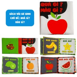 Thumbnail Sách vải PiPoVietnam kích thích thị giác - Song ngữ Anh Việt - Quả gì màu gì 4