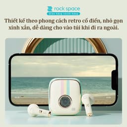 Thumbnail Tai nghe bluetooth không dây nhét tai TWS Rockspace Retro sử dụng tới 24h chính hãng bảo hành 1 năm 2