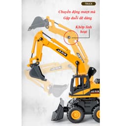 Thumbnail Đồ chơi mô hình xe xúc ủi KAVY chạy đà kèm thùng chứa vật liệu 3 trong 1 chất liệu nhựa ABS an toàn 2