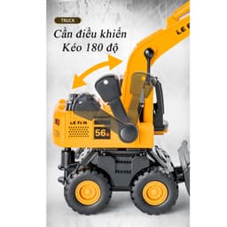Thumbnail Đồ chơi mô hình xe xúc ủi KAVY chạy đà kèm thùng chứa vật liệu 3 trong 1 chất liệu nhựa ABS an toàn 3
