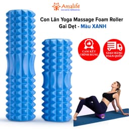 Thumbnail Foam Roller Massage Màu Xanh Dương - Con Lăn Yoga Matxa Tập Gym Tập Thể Thao Giãn Cơ Ống Trụ Lăn Xốp Có Gai Hãng Amalife 1