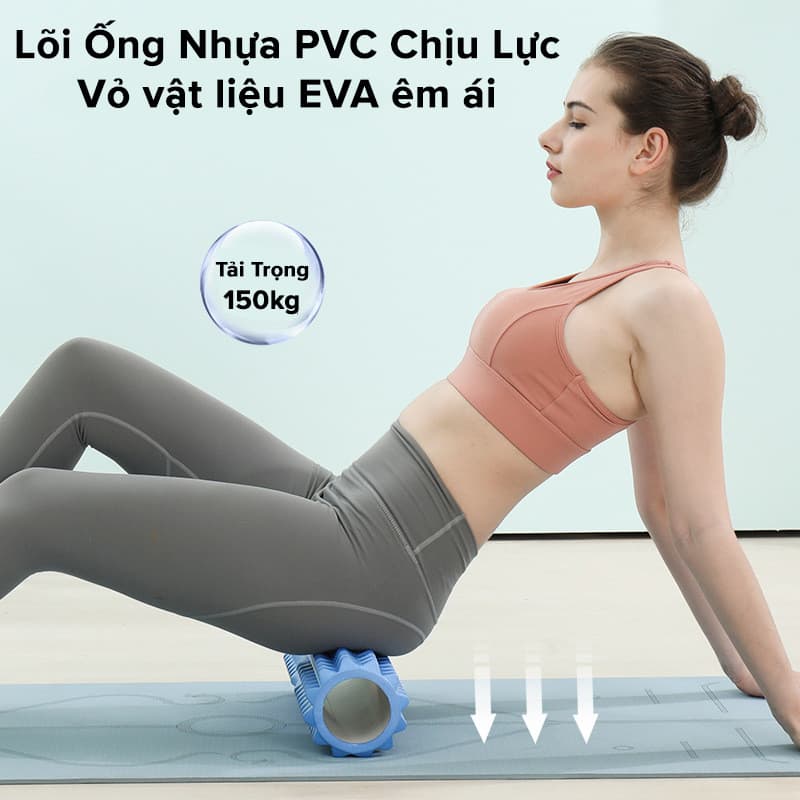 Ảnh Con Lăn Yoga Massage Foam Roller - Ống Trụ Lăn Xốp Tập Thể Thao Giãn Cơ Gai Nhọn Chính Hãng Amalife 4