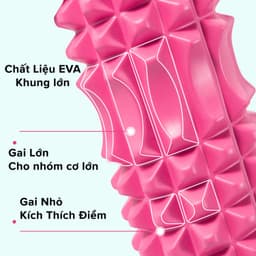 Thumbnail Con Lăn Yoga Massage Foam Roller - Ống Trụ Lăn Xốp Tập Thể Thao Giãn Cơ Gai Nhọn Chính Hãng Amalife 1