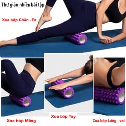 Thumbnail Con Lăn Yoga Massage Foam Roller - Ống Trụ Lăn Xốp Tập Thể Thao Giãn Cơ Gai Nhọn Chính Hãng Amalife 2
