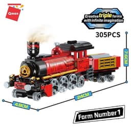 Thumbnail Đồ chơi lắp ráp, xếp hình Qman 42101 - Tàu hỏa biến hình (305 mảnh ghép) 2