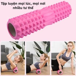 Thumbnail Con Lăn Yoga Massage Foam Roller - Ống Trụ Lăn Xốp Tập Thể Thao Giãn Cơ Gai Nhọn Chính Hãng Amalife 3